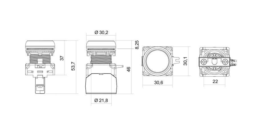 Flush Head Actuator Drawing