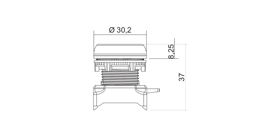 Flush Head Actuator Drawing